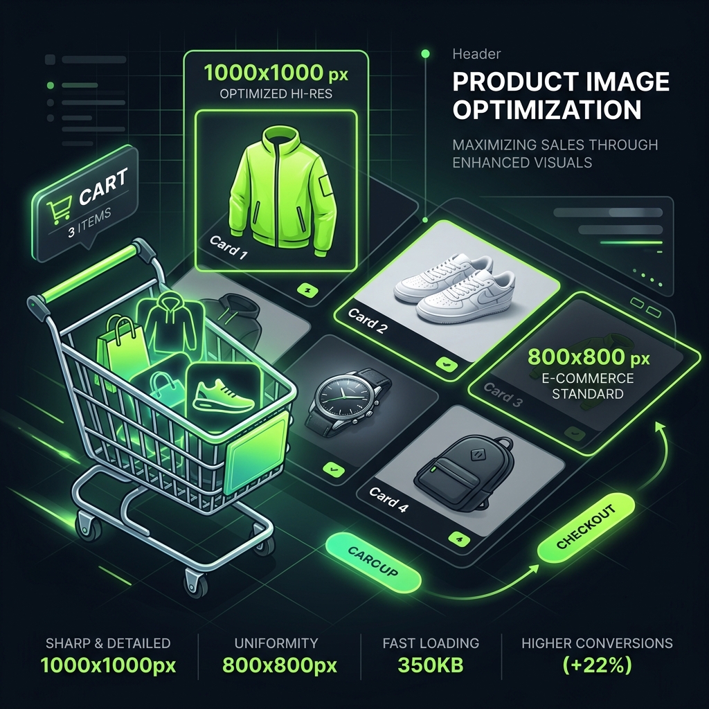 Best Image Sizes and Formats for Shopify, WooCommerce & E-Commerce - Featured Image